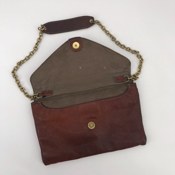 J. Crew Invitation Clutch Rich Brown Leather - Picture 2 of 7